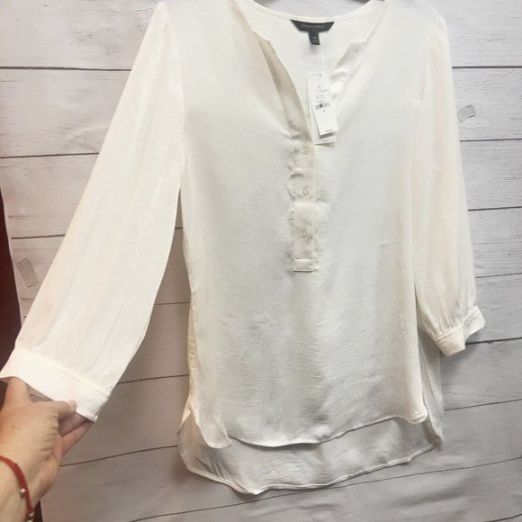 Woman Button Long Sleeve Satige n BeiBanana Republic Size XS New - Picture 3 of 12